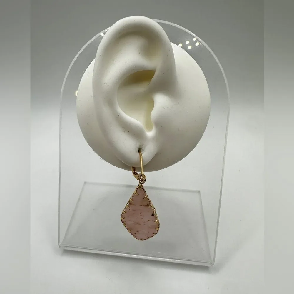 NWT Lonna & Lilly Pink kite shaped, gold tone‎ dangle earrings!